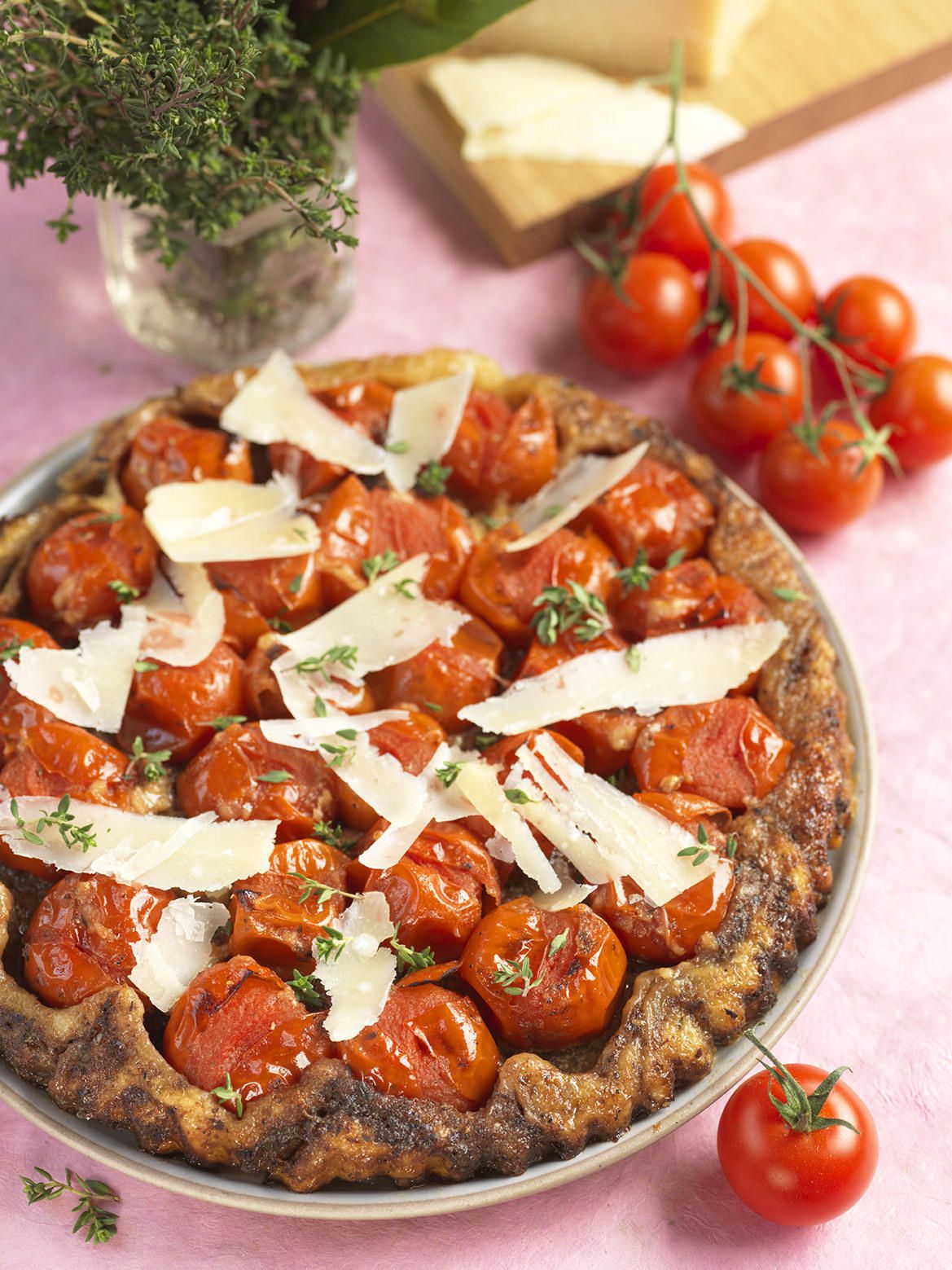 Tarte tatin tomates cerises et tapenade